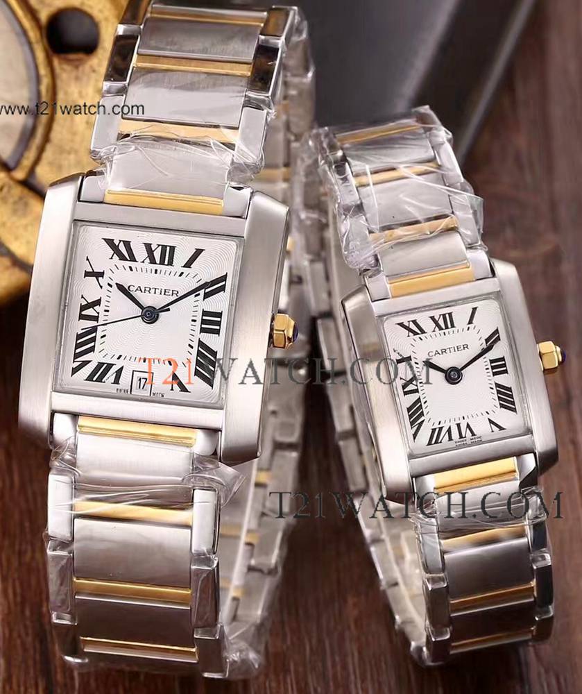 Replica Cartier cc708177 Tank Francaise Two Tone Lover Watch